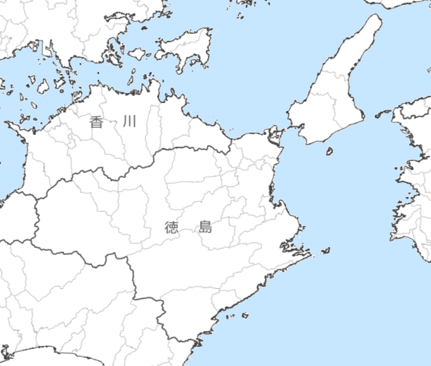 徳島県の地図・場所
